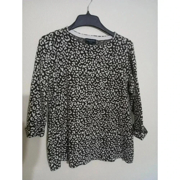 Cynthia Rowley Sweaters - Cynthia Rowley Sweater Soft Knit Green White Cuffed Sleeves Women's Size 1X